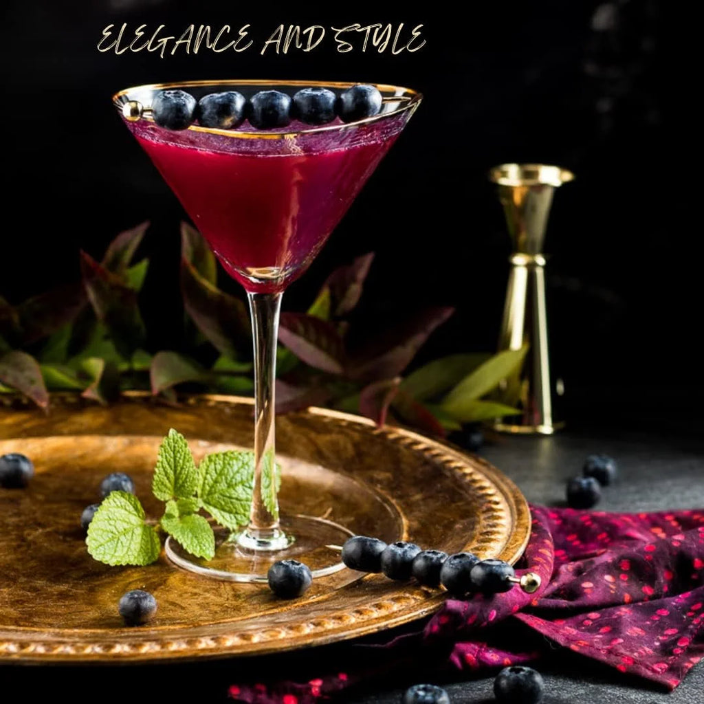 Handmade Hammered Martini Glasses Set Of 2 Y60464