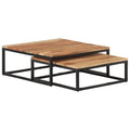 Nesting Coffee Tables 2 pcs Solid Acacia Wood B904175