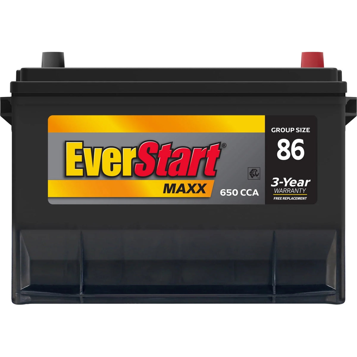 Lead Acid Automotive Battery, Group Size 86 12 Volt, 630 CCA Z7287