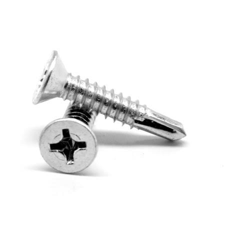 #12-14 x 3 inch Self Drilling Screws Phillips Flat Head Low Carbon Steel Zinc Plated Pk 1500 E3156