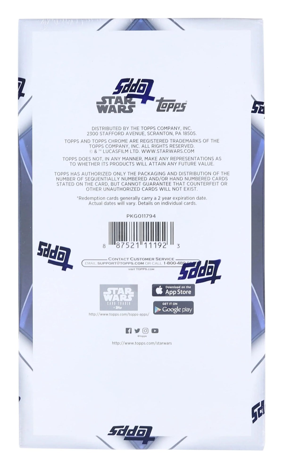 2022 Star Wars The Mandalorian Trading Card Box 18 Packs K874