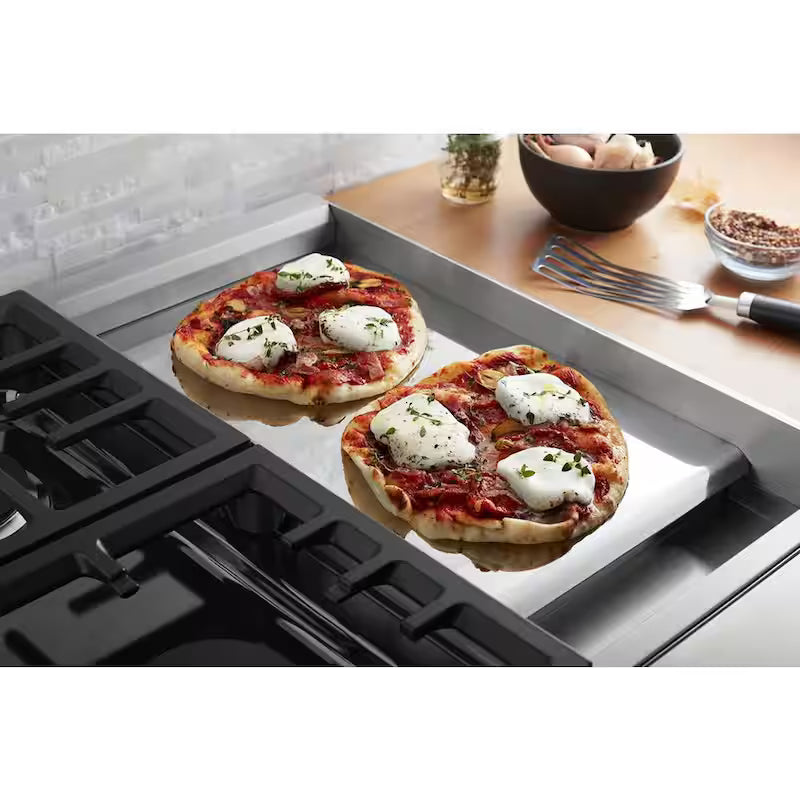 48 in. Double Oven Dual Fuel Range with Self-Cleaning and True Convection in Misty Blue J403096