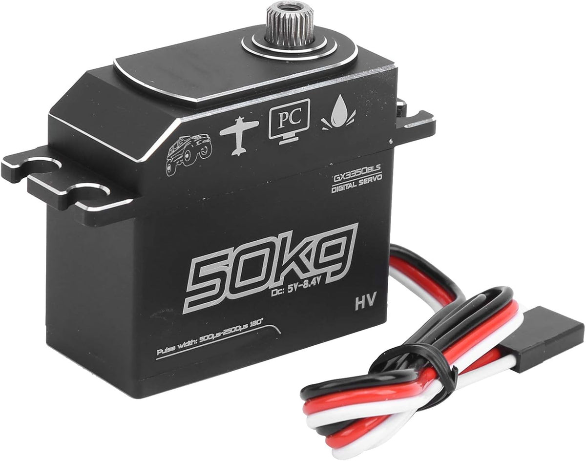 50KG Waterproof Stainless Steel Gear Digital Servo, Pack of 2 M3260