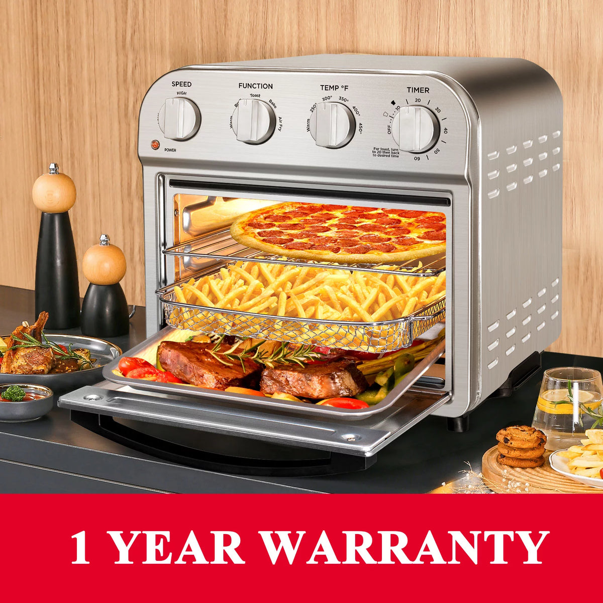 10.6QT Air Fryer Oven Combo X33678