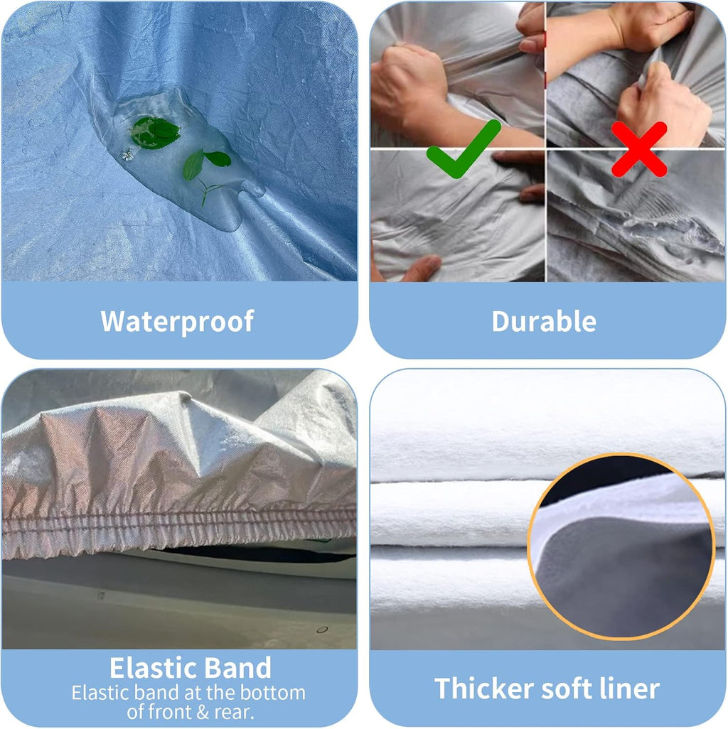 6 Layers SUV Car Cover Waterproof with Zipper Cotton X40822