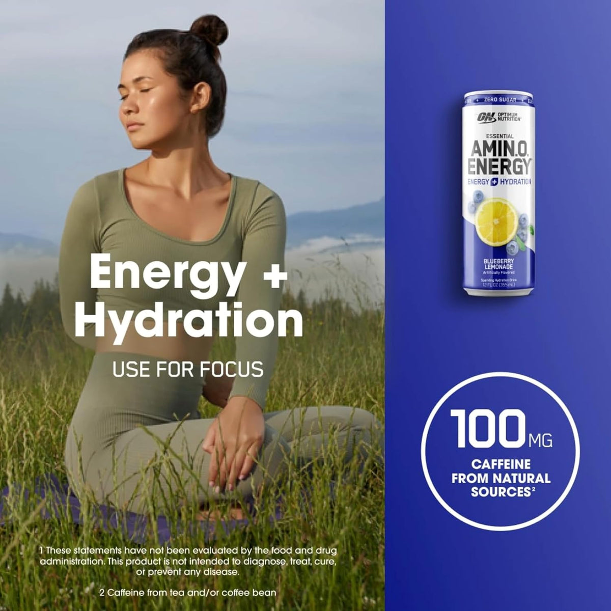 Blueberry Lemonade Sparkling Hydration Drink, 12 Fl Oz Pack of 7 C5343