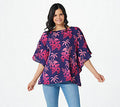 Purple/Pink Printed Caftan Top W296540
