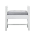 Upholstered Bench, Glossy White V747597