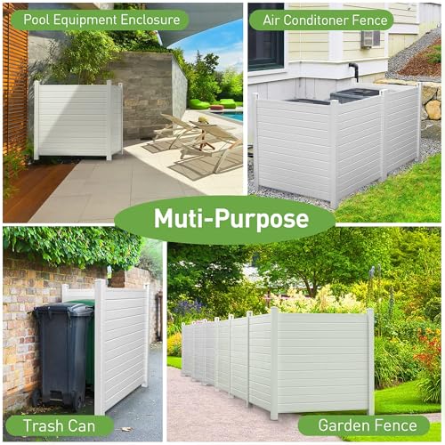 48"W X 48"H Outdoor Freestanding Vinyl Privacy Screen K4732
