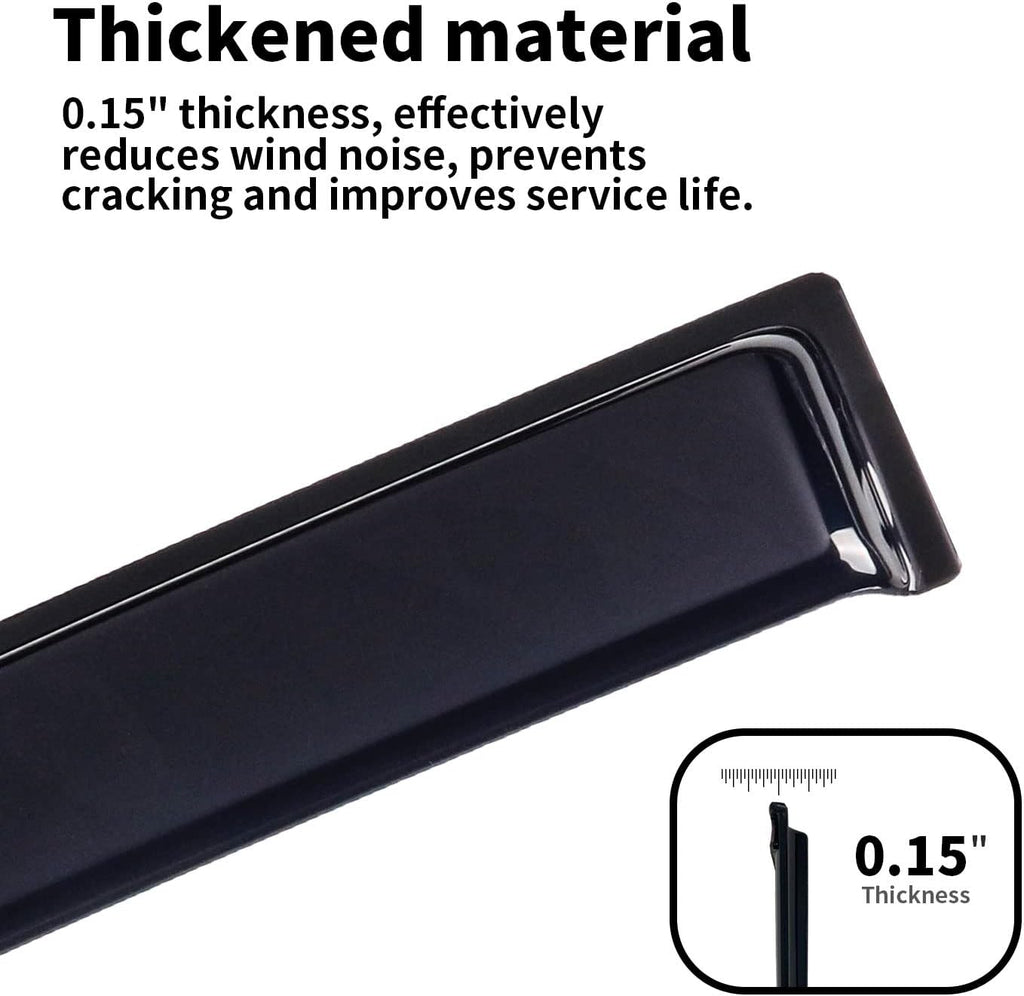 Tape-On Rain Guards Vent Visors Side Window Deflectors 4-Piece Set H41855