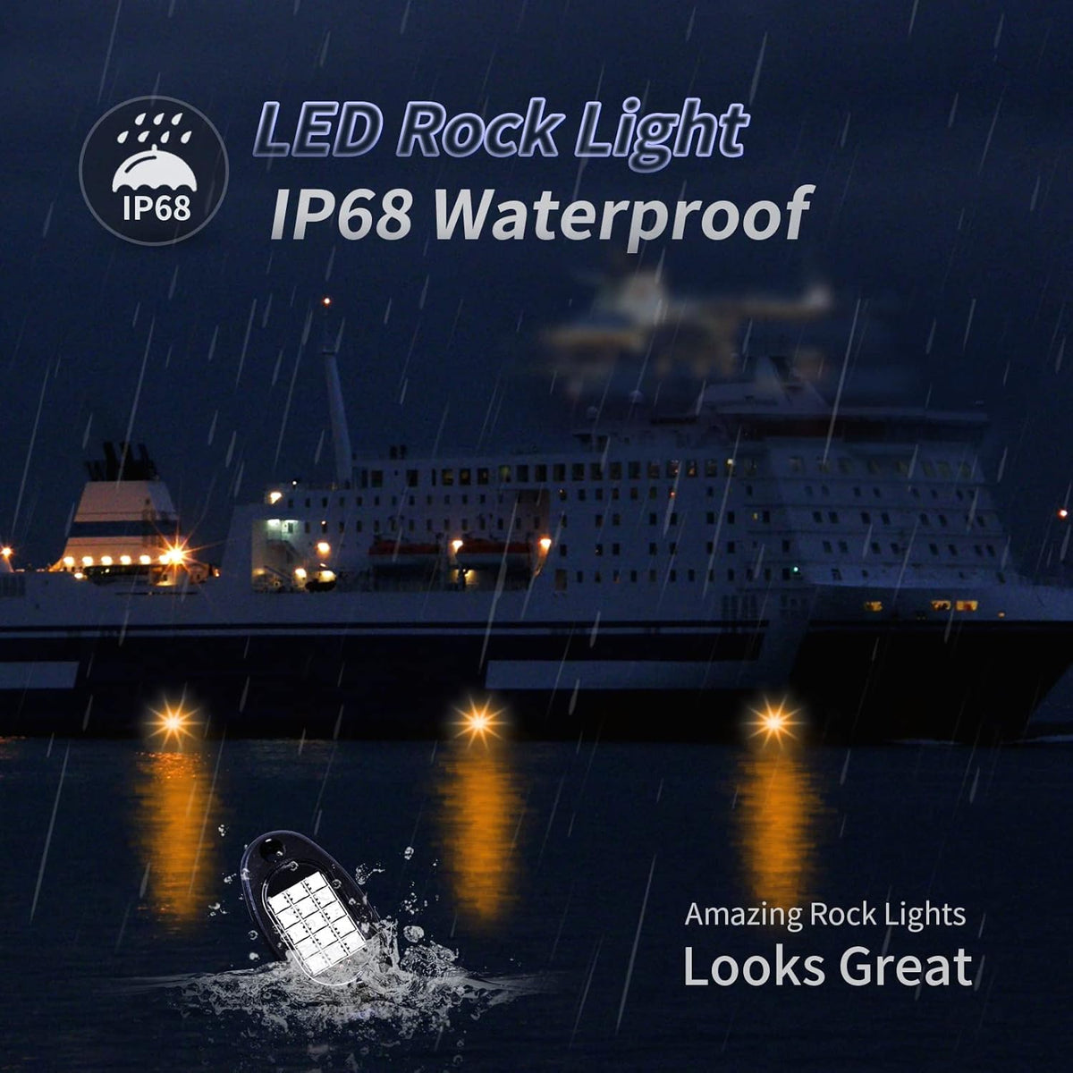 RGB LED Rock Lights 10 Pods A8195
