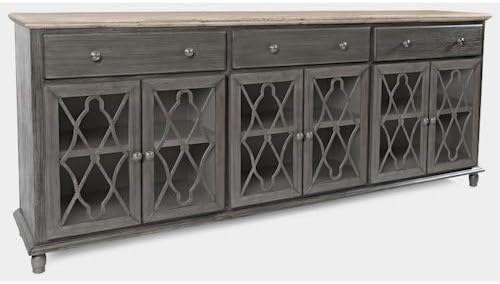 Grey Six Door Accent Cabinet L74552