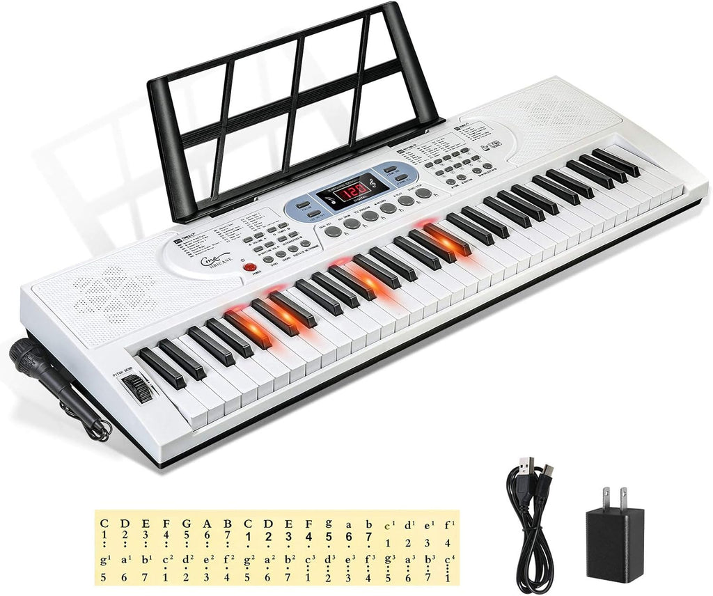 61 Key Electronic Keyboard with Lighted Keys F7013