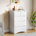 White 5 Drawer Wood Dresser M90982