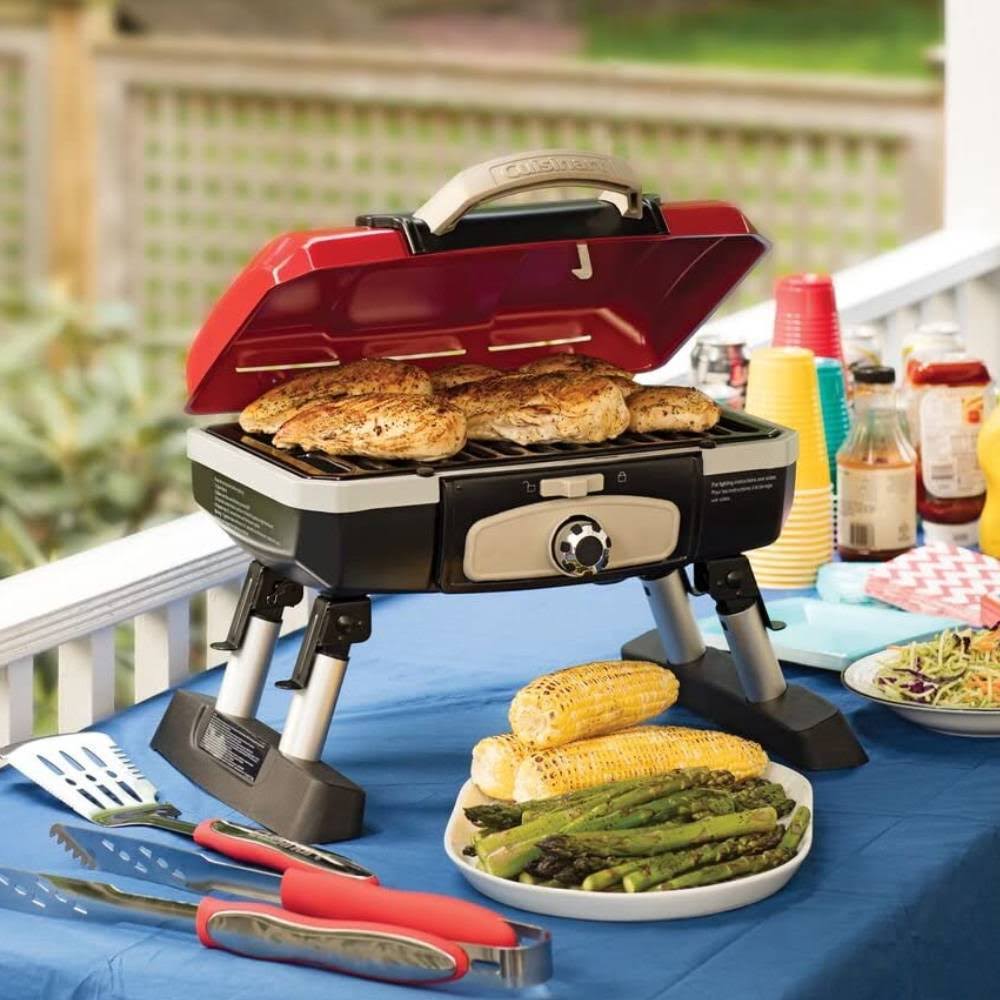Red Portable Tabletop Gas Grill J659