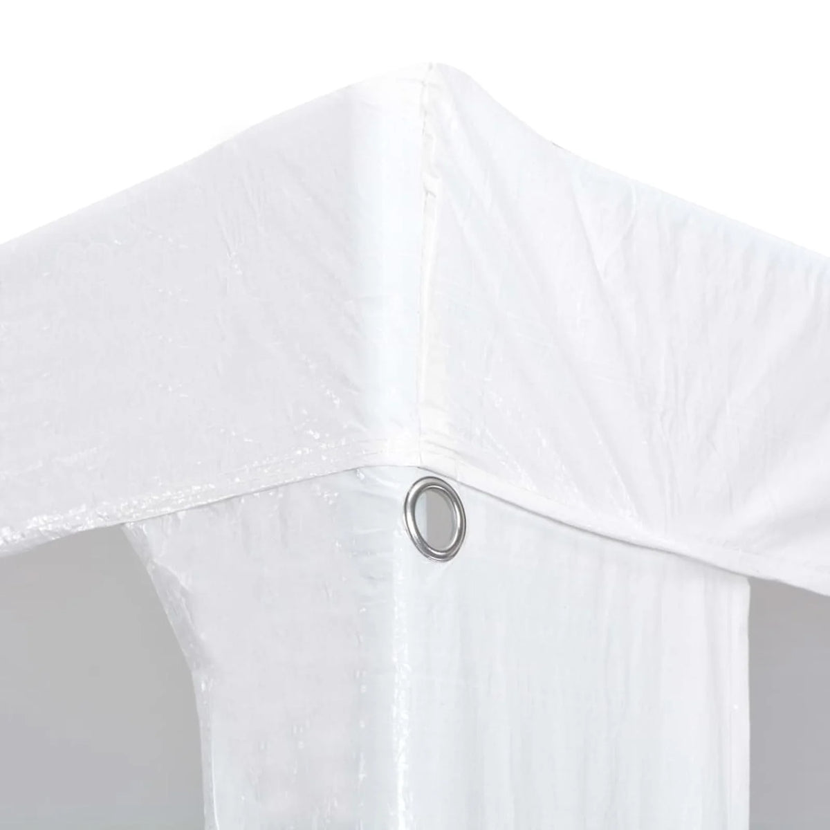 White PE Roof Party Tent Gazebo Canopy Shelter 9.8ft x 39.4ft x 8.4ft A897877