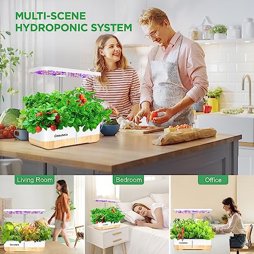 12Pods Indoor Hydroponic Growing System with LED Grow Light E5630