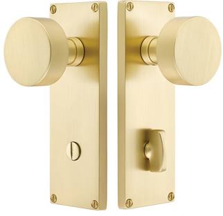 Modern Thumbturn Privacy Non-Keyed Sideplate Lockset 3-3/8x22 CtC Knob E2520