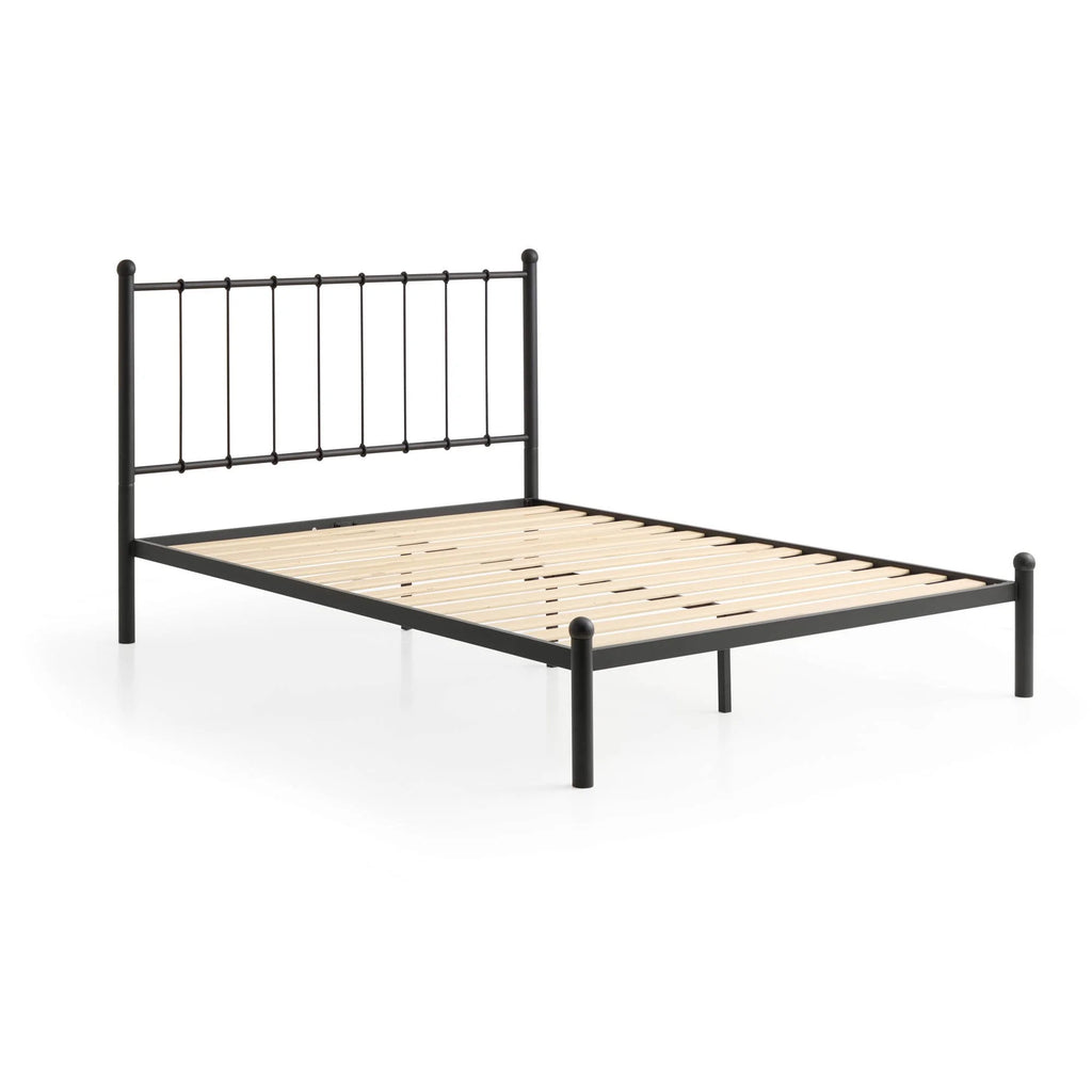 Black Metal Queen Platform Bed S279