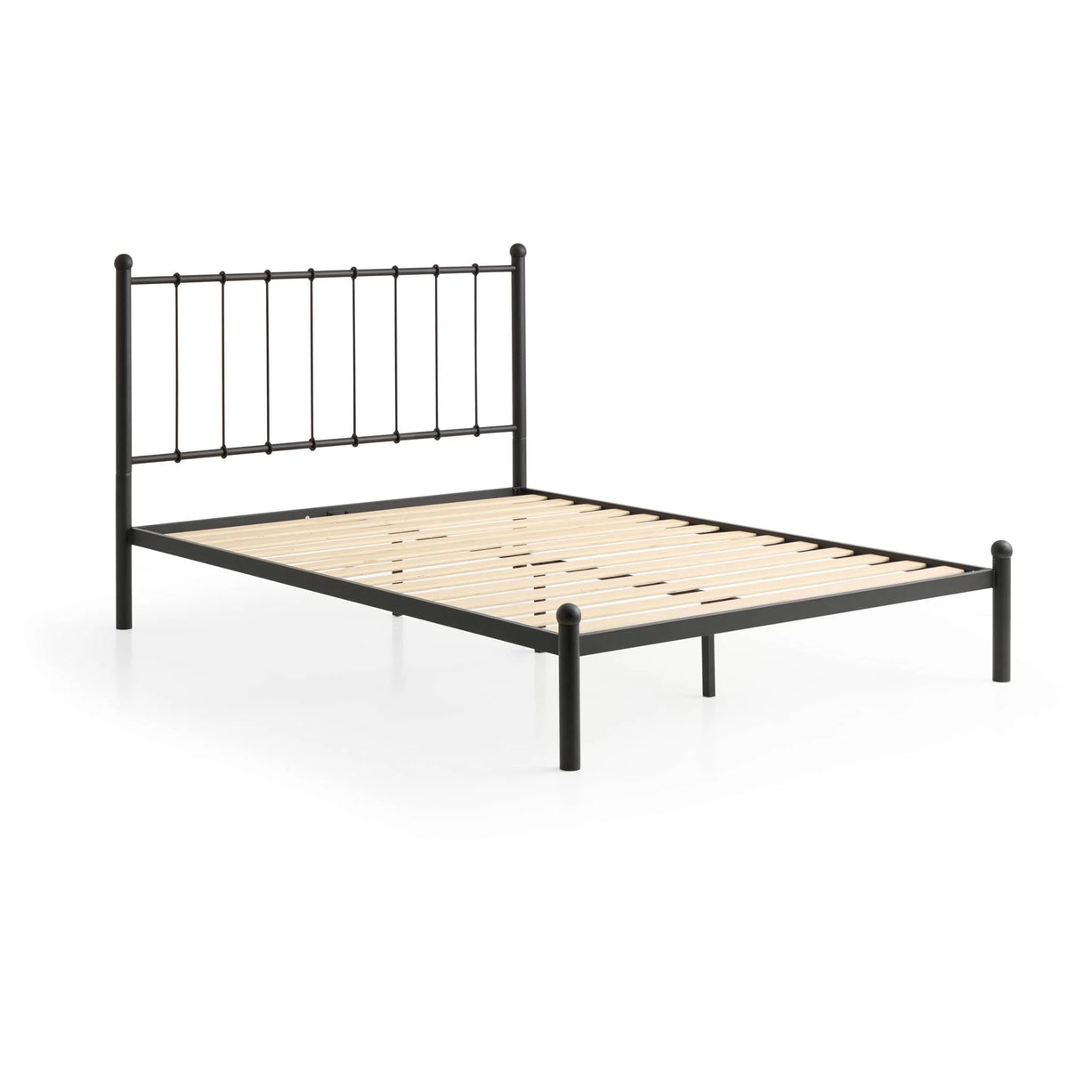 Black Metal Queen Platform Bed S279