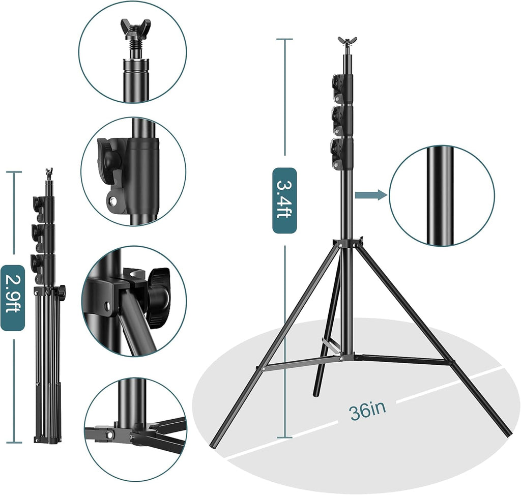 10 x 10Ft Adjustable Backdrop Stand with Carry Bag X287245