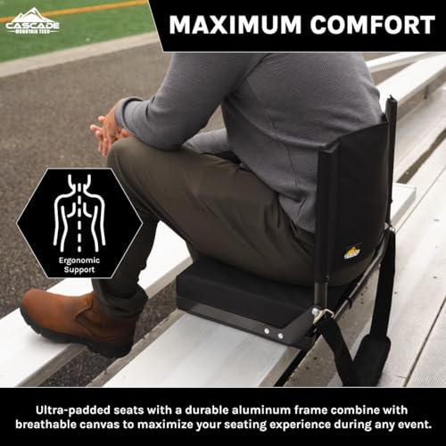 Black Ultra Padded Stadium Seat S7069