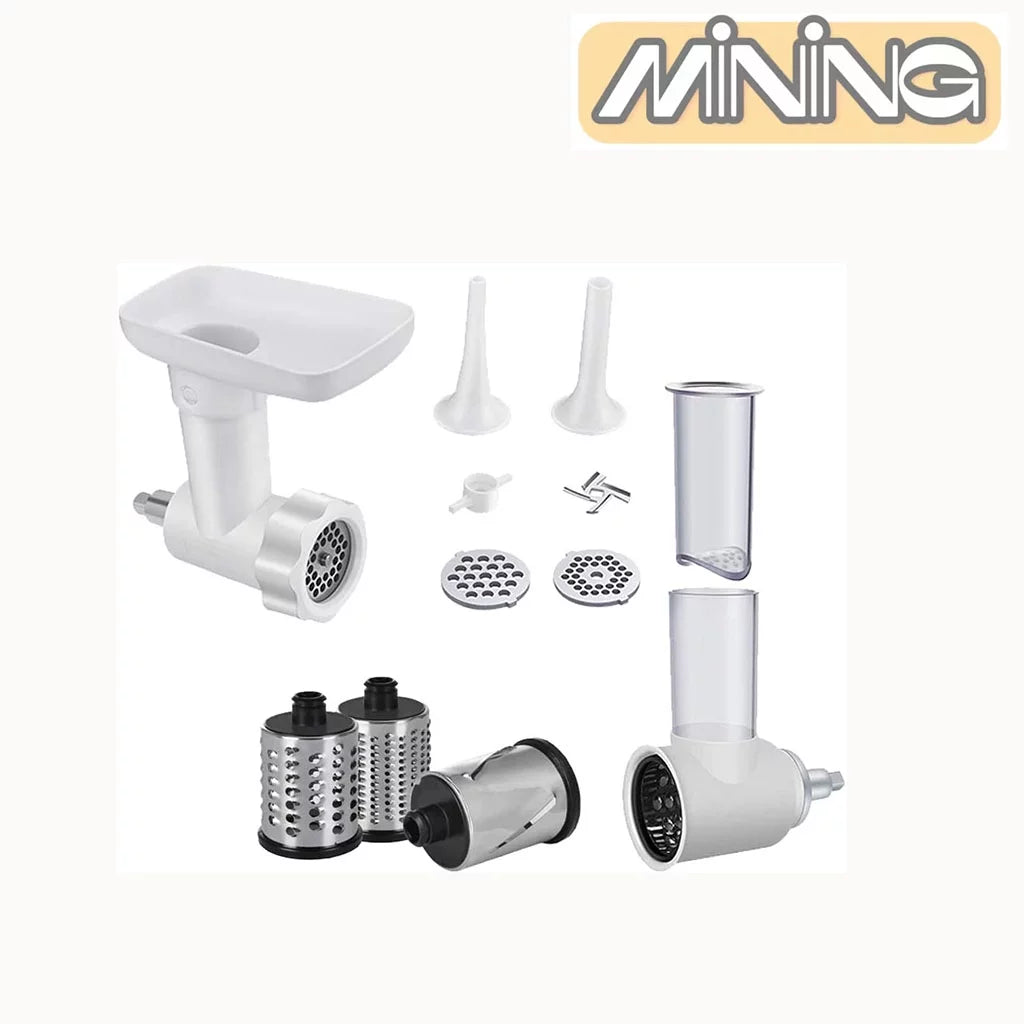 Meat Food Grinder & Slicer Attachment Pack with Sausage Filler Tube E739