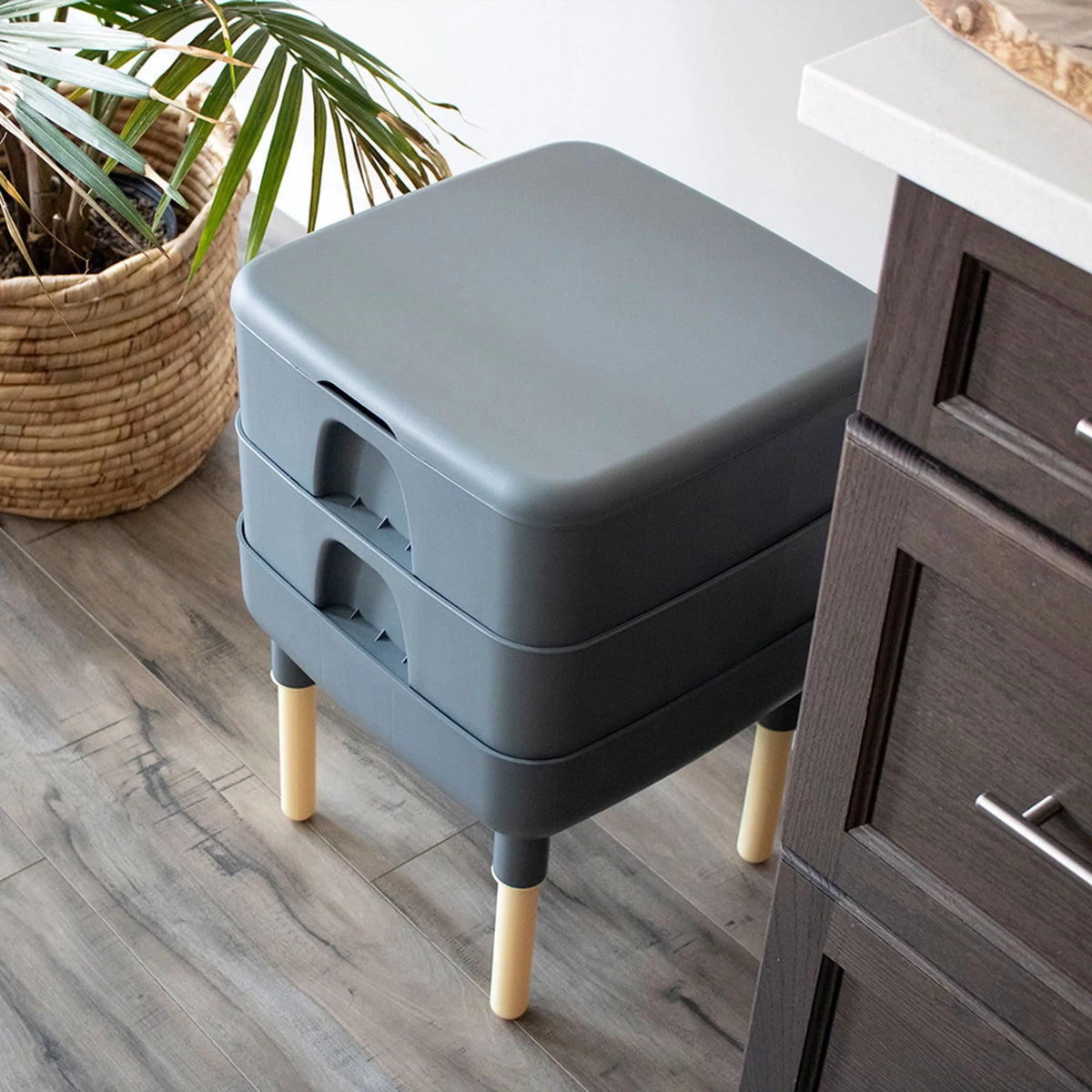 6 Gal Composting Bin System Gray M41712