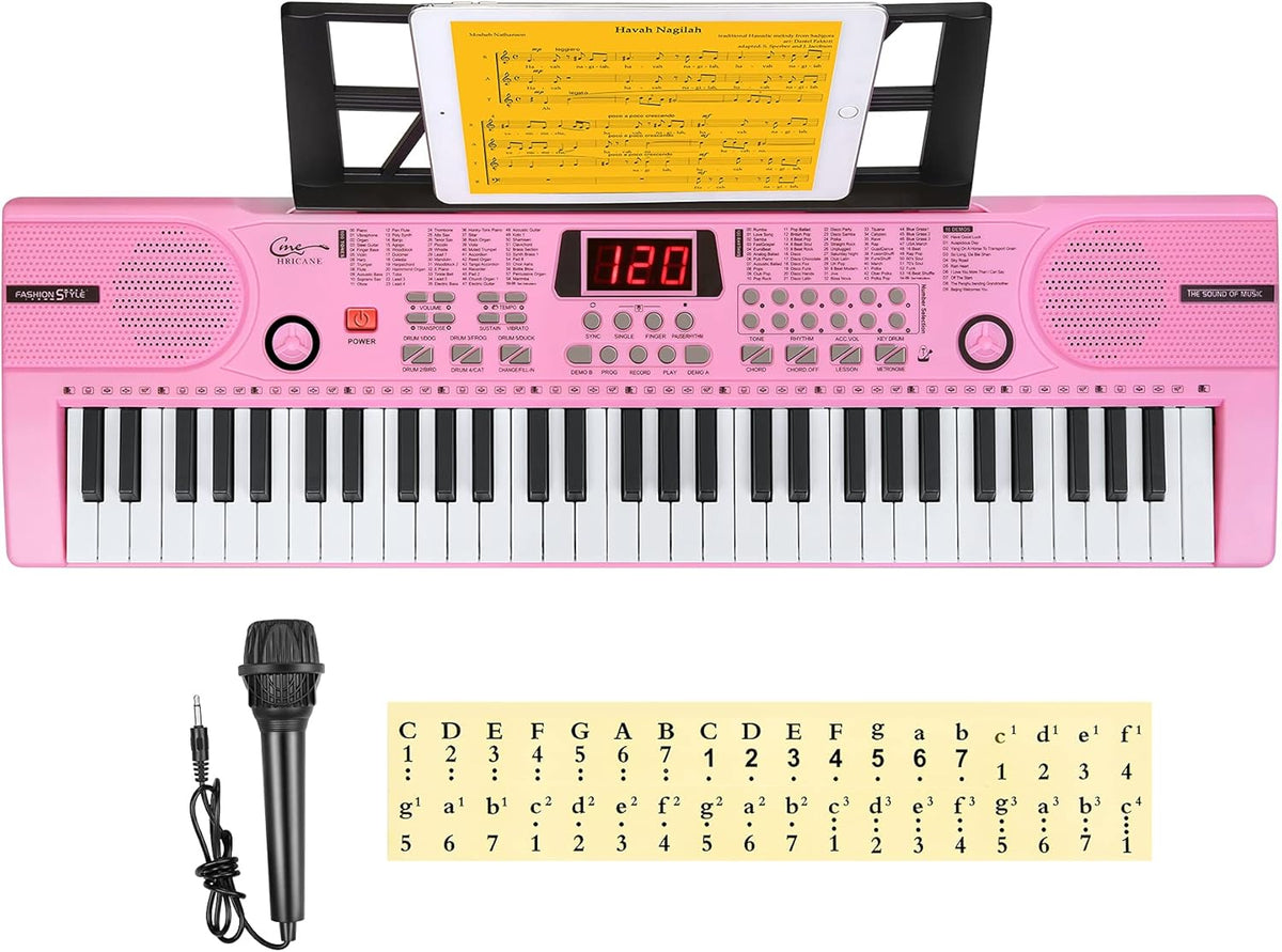 61 Key Electronic Keyboard with Lighted Keys F7013