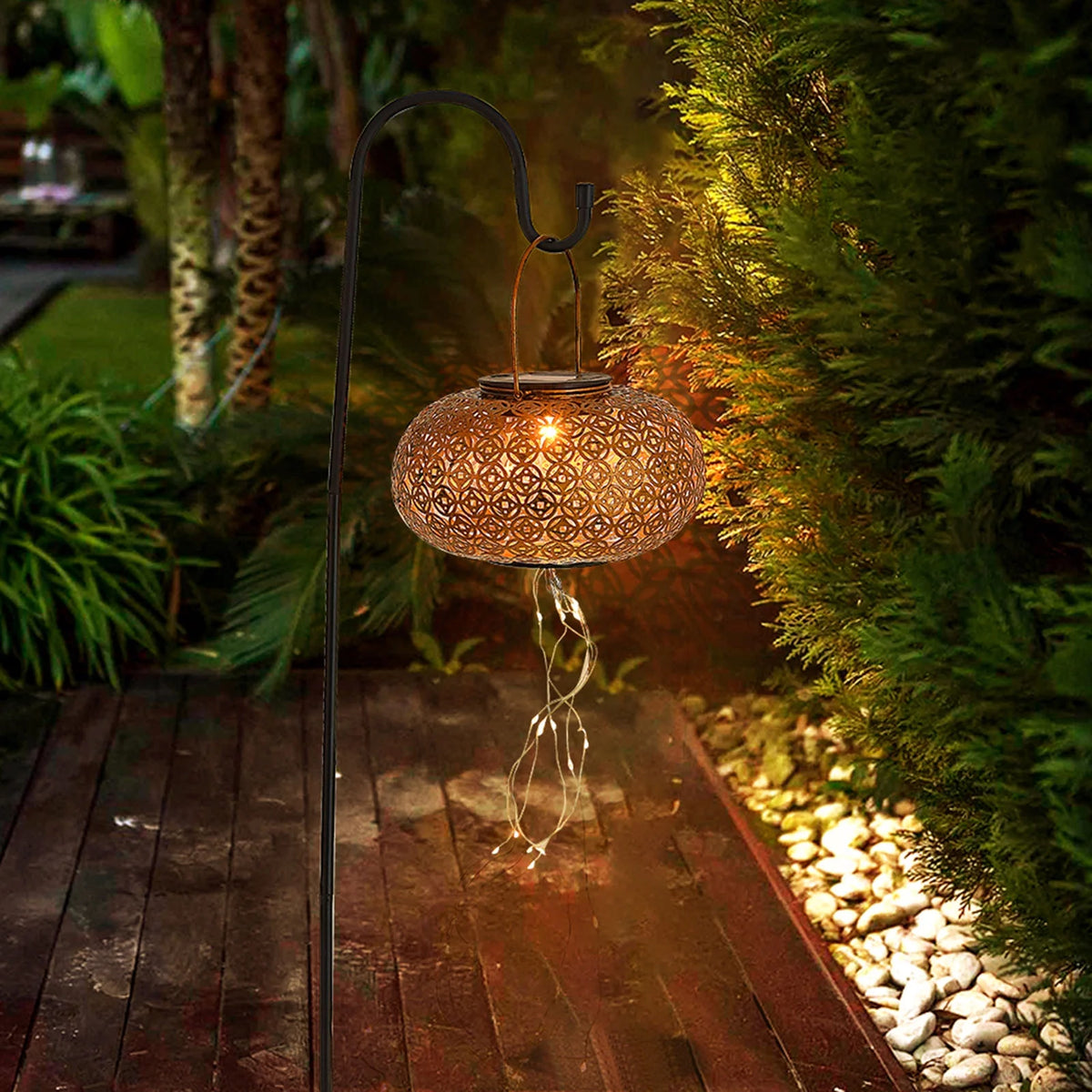 Solar Powered Chinese Lantern String Lamp A306