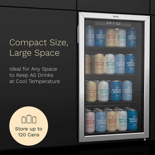 120 Can Mini Fridge with Glass Door C140