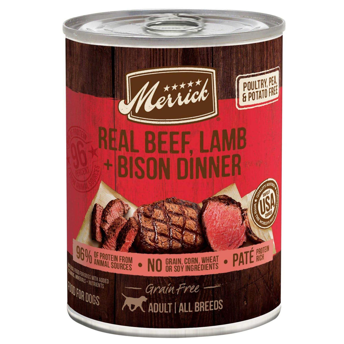 Grain Free Real Beef Canned Dog Food W7327