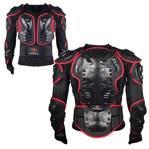 Motorcycle Jacket with Full Body Armor Chest Protection G3843