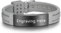 9 Inches Silicone Medical Alert Bracelets C4633