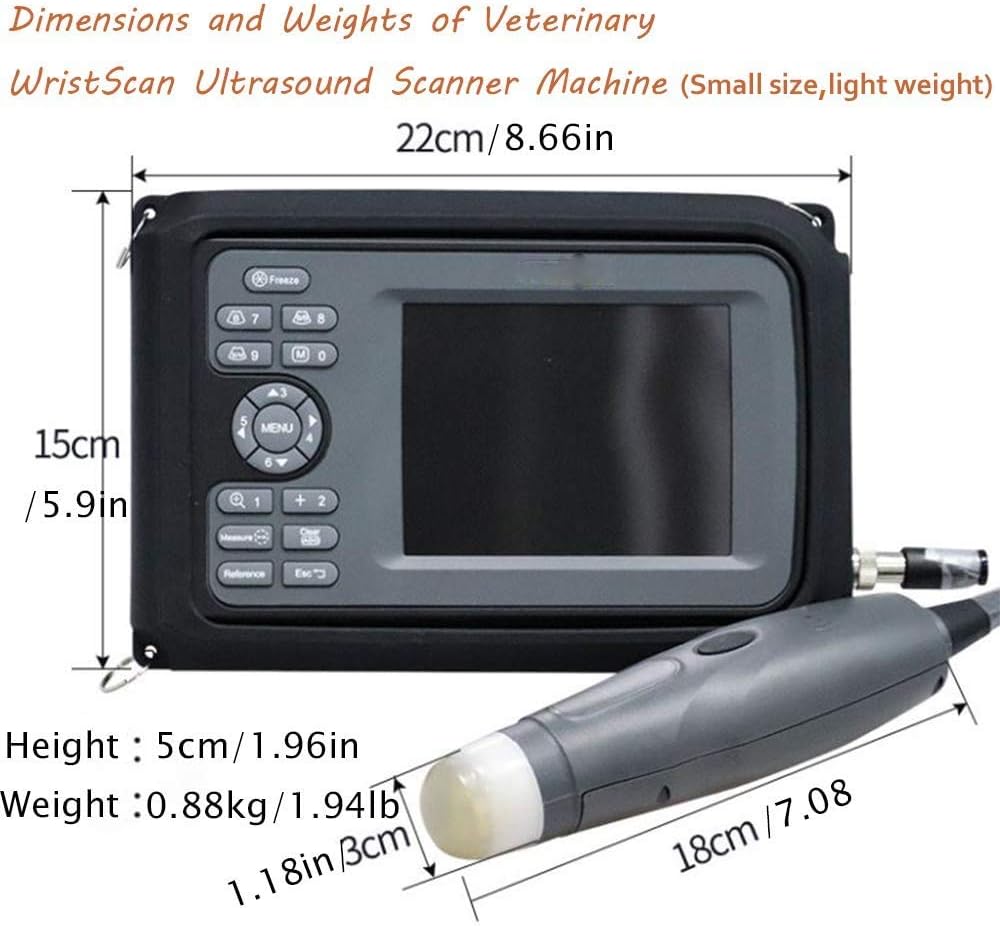 Portable Digital Veterinary Ultrasound Scanner with 4.0MHz Rectal Convex Probe U6666