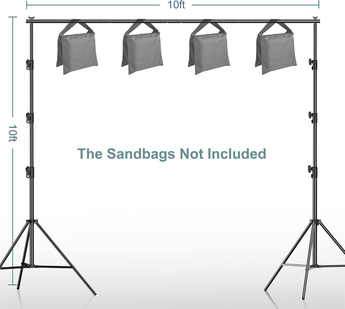 10 x 10Ft Adjustable Backdrop Stand with Carry Bag X287245