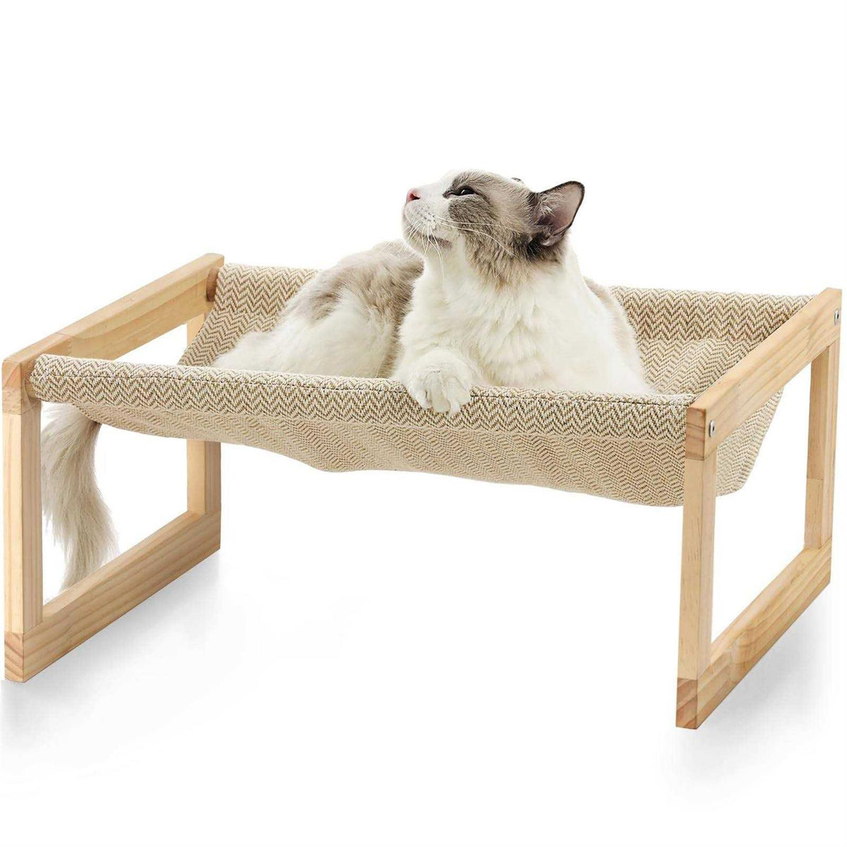 Large Breathable Wooden Cat Bed X450763