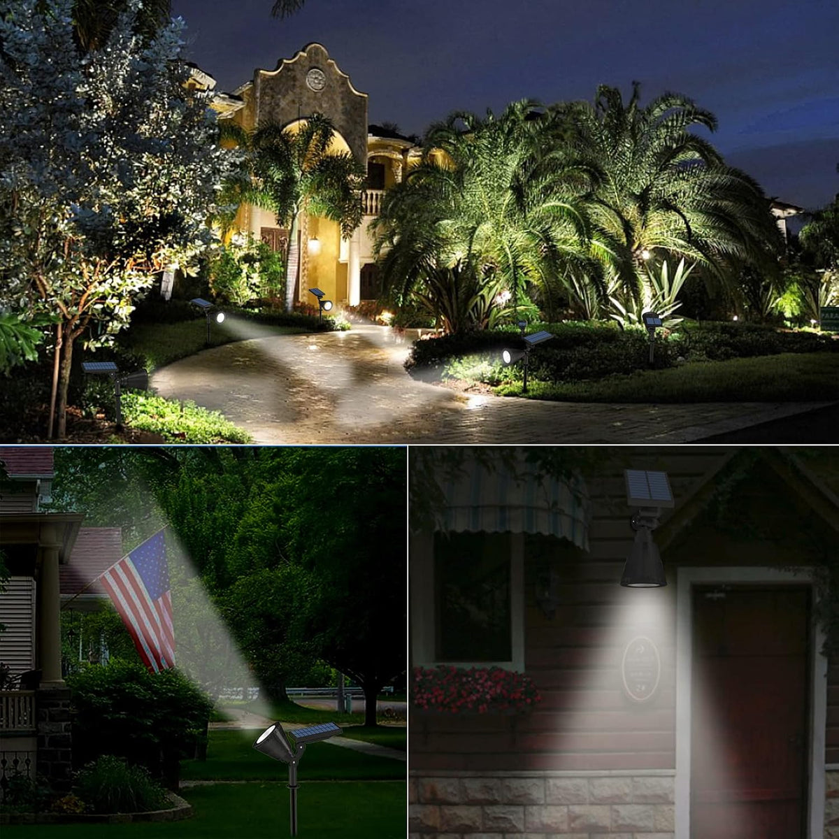 Adjustable Waterproof Solar Spot Lights 4 Pack U6764