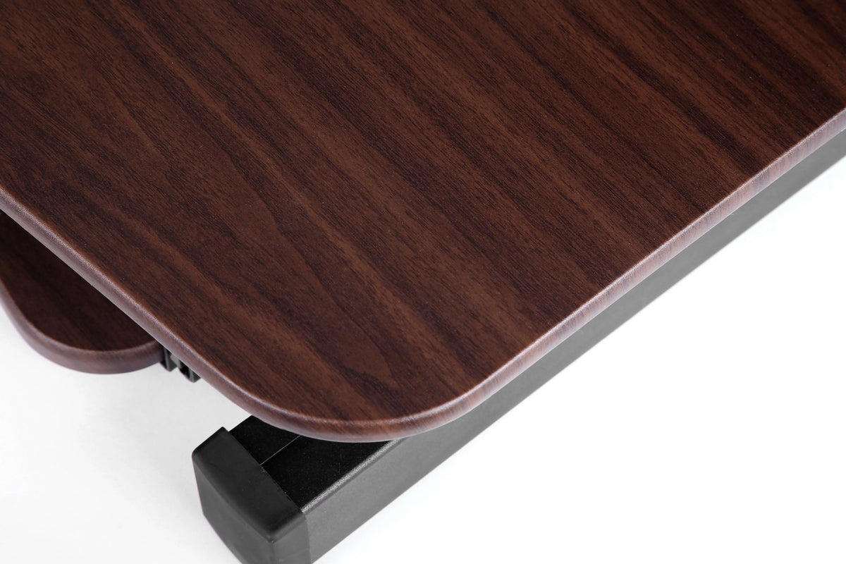 Height Adjustable Electric Desk Converter with Keyboard Tray (Walnut) S8094