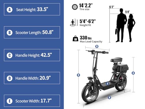 500W Electric Scooter with Seat J4434