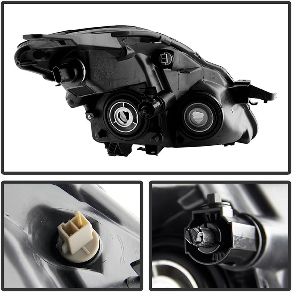 Black Housing Smoked Lens Headlights B2200