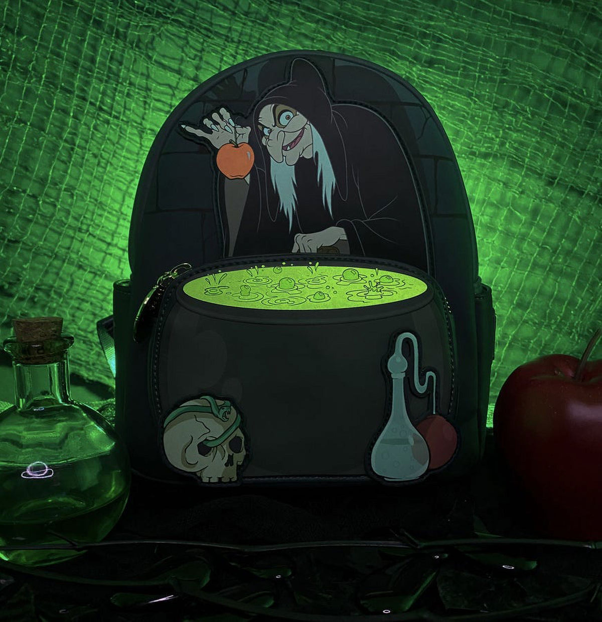 Disney Evil Queen Glow In The Dark Mini Backpack D788