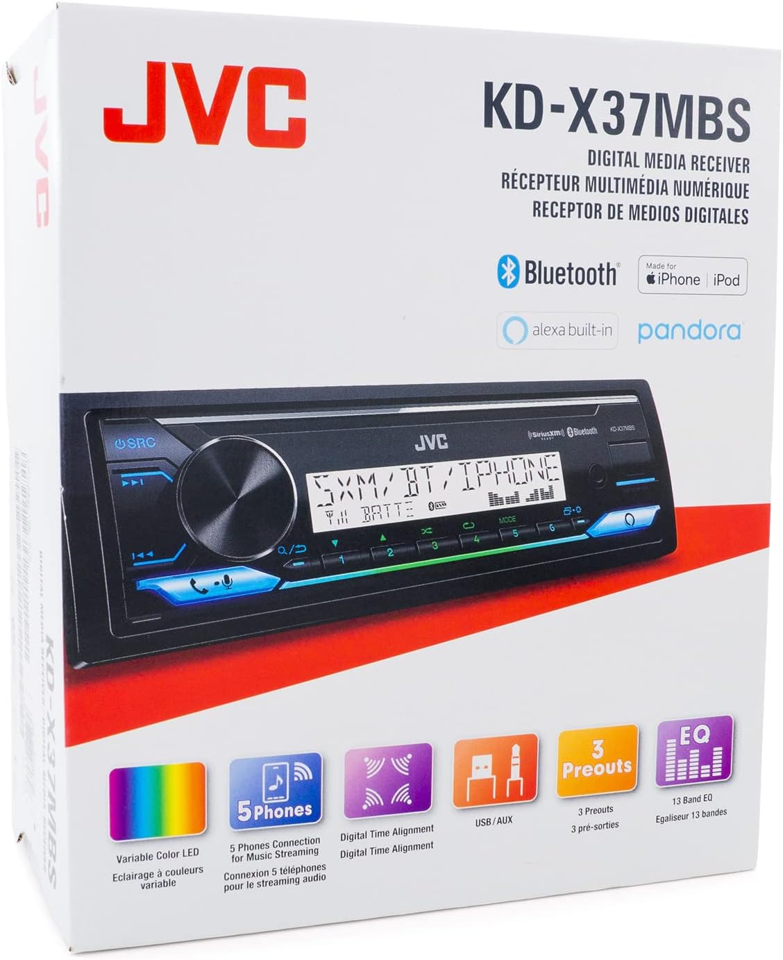 Digital Media Receiver with Bluetooth, USB, SiriusXM Ready W636