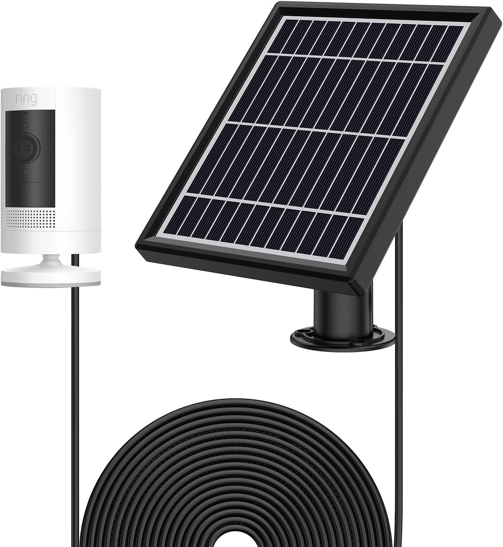 White Solar Panel with Wall Mount and 12ft Power Cable V168724
