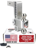 Aluminum Adjustable 6" Drop, Stainless Steel Ball, 2.5" Receiver X993