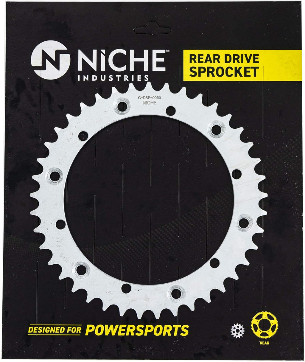 Drive Sprocket Chain Combo Front 14 Rear 41 Tooth 520NZ Standard 104 Links Pack of 2 V23707