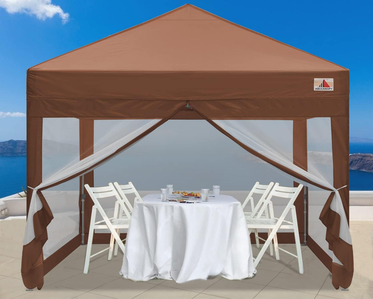 10x10 Pop Up Canopy Tent with Netting Walls D184