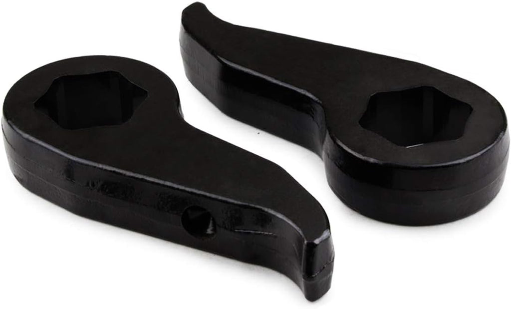 Front 2" Rear Leveling Lift Kit Adjustable Torsion Keys + Rear Blocks + U-bolts + Shock Extenders Fits 2011-2019 Chevy Silverado GMC Sierra 2500HD 3500HD 4WD L51075
