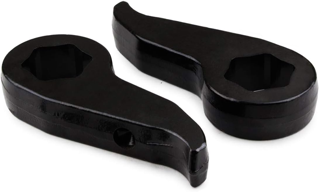 Front 2" Rear Leveling Lift Kit Adjustable Torsion Keys + Rear Blocks + U-bolts + Shock Extenders Fits 2011-2019 Chevy Silverado GMC Sierra 2500HD 3500HD 4WD L51075