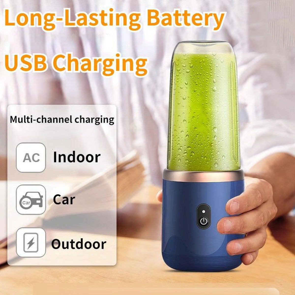 6 Blades Portable USB Juicer Cup N37224